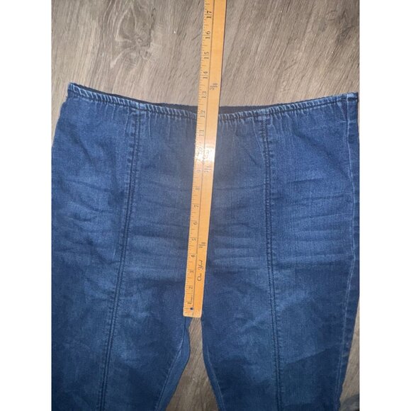 Stretch Denim Pull On Flare Jeans In Blue Xl (15-17) - Picture 5 of 7